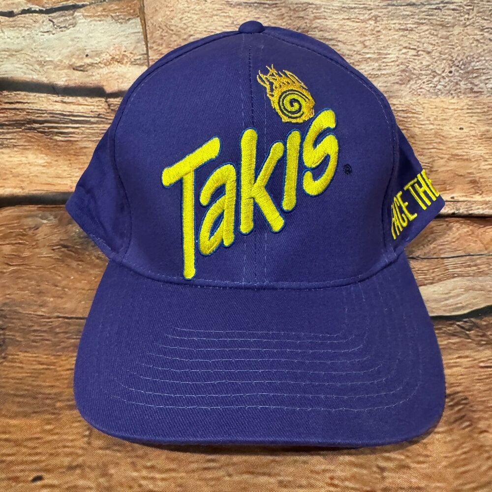 Takis Face the Intensity Promo Fuego Blue Heat Nitro Snapback Snack Food Hat